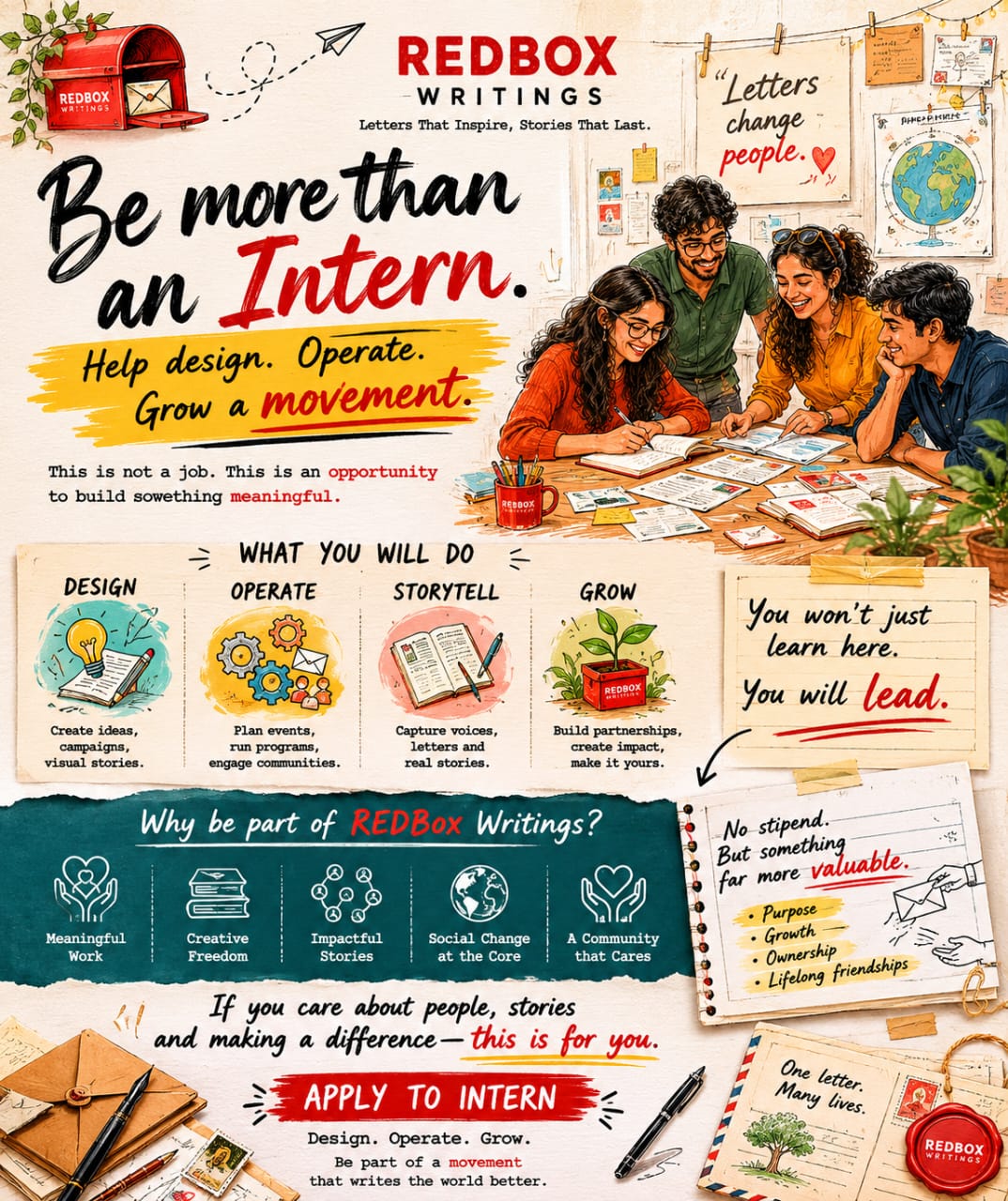 REDBox Writings Internship Poster