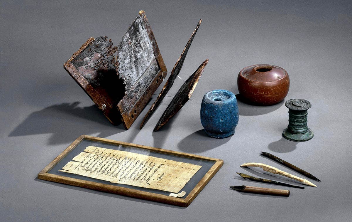 Roman letter writing tools and instruments from the ancient world